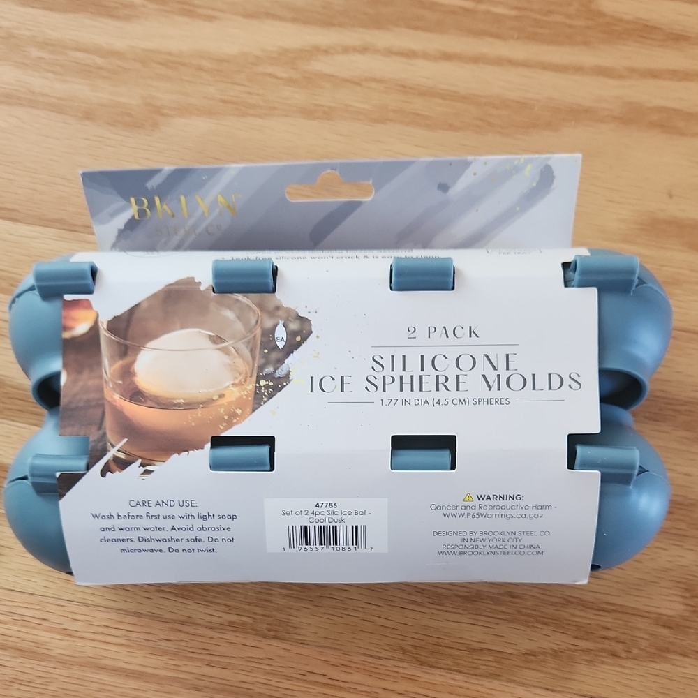 2 Pack Silicone Ice Sphere Molds for Drinks